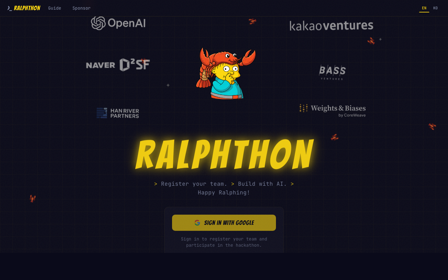 Ralphthon — 행사 운영 웹페이지